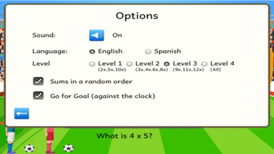 Soccer Times Tables Lite screenshot 3