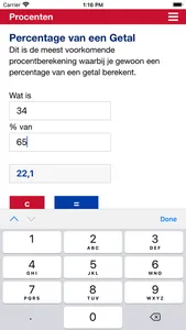 Percentage Berekenen screenshot 2