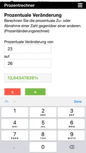 Prozentrechner (%) screenshot 3