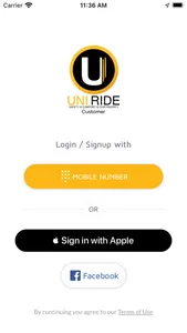 Uni Ride Customer screenshot 1