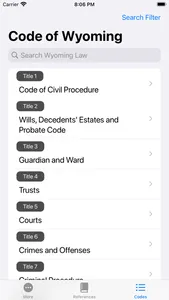 Wyoming Law Codes screenshot 0