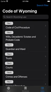 Wyoming Law Codes screenshot 1