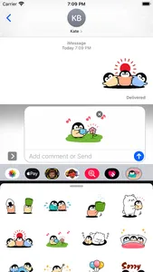 Cute Penguin 5 Stickers pack screenshot 0