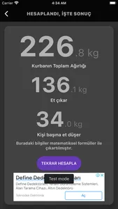 Kurbanlık Kilo Hesaplama PRO screenshot 4