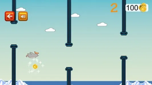 Penguins flying in the sky screenshot 1