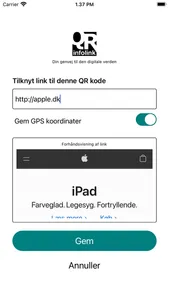 QR infolink screenshot 2