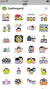 Cute Penguin 9 Stickers pack screenshot 2