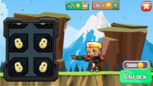 Skull Crusher 2D Auto Shooter screenshot 0