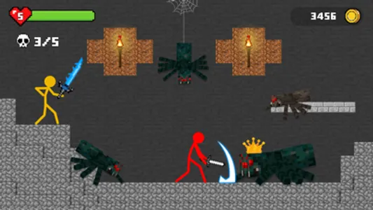 Stickman Battle in Craft World screenshot 1