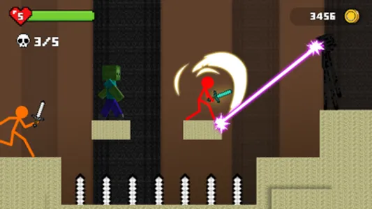 Stickman Battle in Craft World screenshot 2