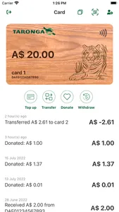 Taronga Cashless Card screenshot 0