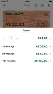 Taronga Cashless Card screenshot 2