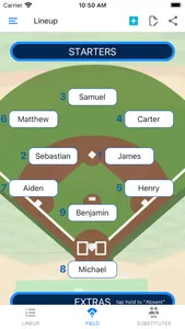 Baseball Lineup Cards screenshot 1