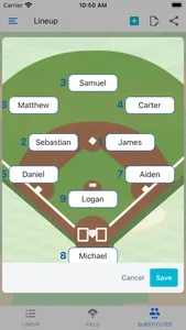 Baseball Lineup Cards screenshot 3