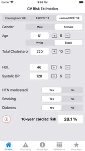 CV Risk Estimation screenshot 1