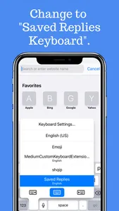 Saved Replies Keyboard screenshot 1