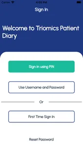 Triomics Patient Diary screenshot 2