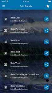 Rain Sounds Ringtones screenshot 2