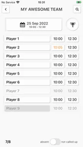 NS Team Attendance screenshot 2