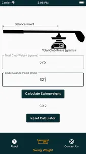 Golf Swingweight Calculator screenshot 2