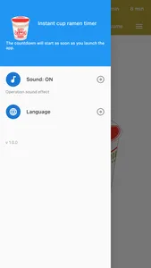 Instant cup ramen timer screenshot 1