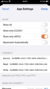 BLESerial nRF screenshot 2
