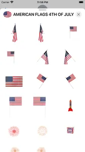 AMERICAN FLAGS JULY 4 Stickers screenshot 1