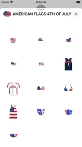 AMERICAN FLAGS JULY 4 Stickers screenshot 5