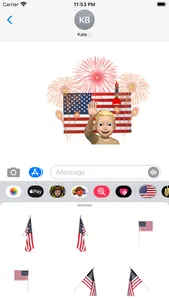 AMERICAN FLAGS JULY 4 Stickers screenshot 6