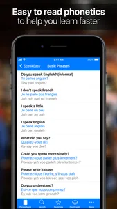 SpeakEasy French Phrasebook screenshot 1