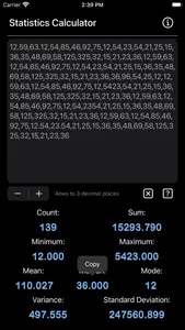 Statistics Calculator Plus screenshot 0