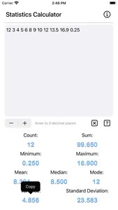 Statistics Calculator Plus screenshot 1