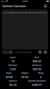 Statistics Calculator Plus screenshot 3