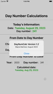 DayNumCalc screenshot 1