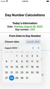 DayNumCalc screenshot 2