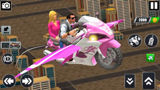 Flying Bike: Taxi Simulator screenshot 1