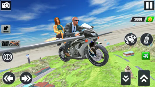 Flying Bike: Taxi Simulator screenshot 3