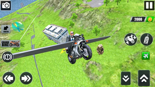 Flying Bike: Taxi Simulator screenshot 4