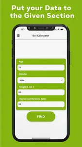 BAI Calculator - Body Fat screenshot 0