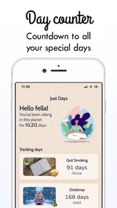 Just Days: Day tracker & Diary screenshot 0