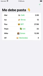 Deudas: Lista de gente screenshot 0