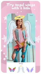 Angel Wings Cute Photo Editor screenshot 1