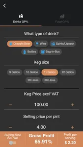 Hospitality Calculator screenshot 2