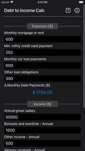 Debt 2 Income Calculator screenshot 4