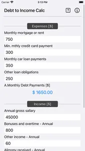 Debt 2 Income Calculator screenshot 6