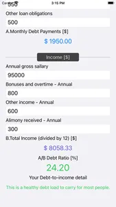 Debt 2 Income Calculator screenshot 9