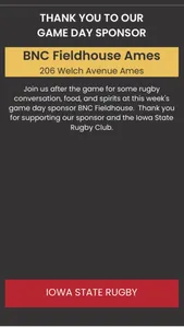 Iowa State Rugby Fan App screenshot 6