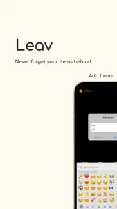 Leav: Travel packing list screenshot 1