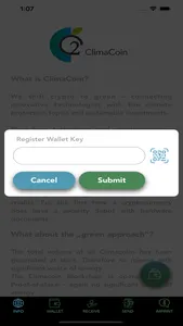 ClimaCoin Wallet screenshot 2