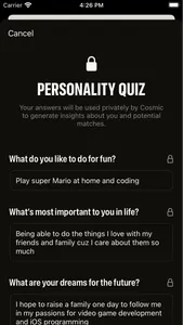 Cosmic: Insightful Dating App screenshot 4